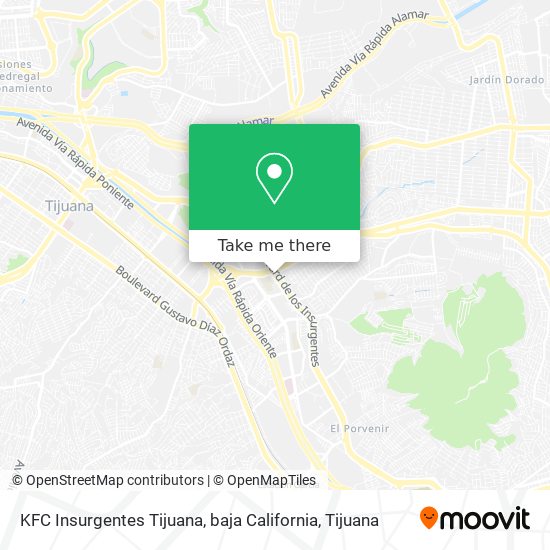 KFC Insurgentes Tijuana, baja California map