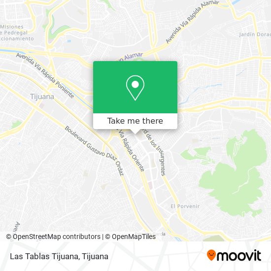 Las Tablas Tijuana map