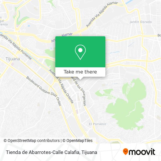 Mapa de Tienda de Abarrotes-Calle Calafia