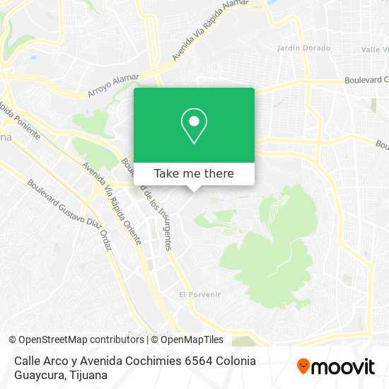 Calle Arco y Avenida Cochimies 6564 Colonia Guaycura map