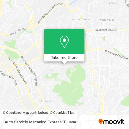Mapa de Auto Servicio Mecanico Express