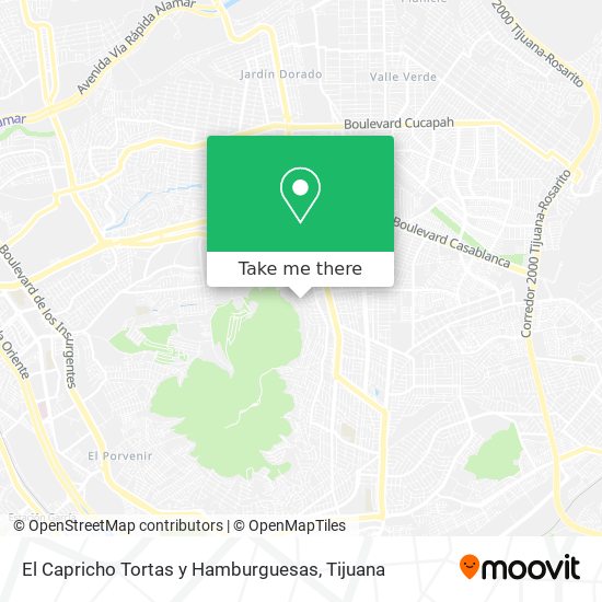 El Capricho Tortas y Hamburguesas map