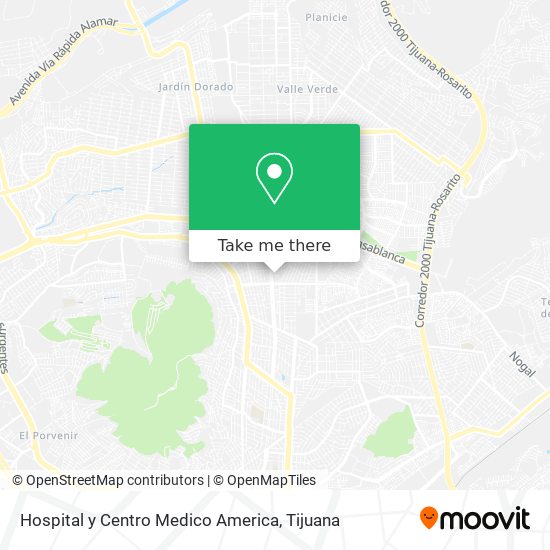Mapa de Hospital y Centro Medico America