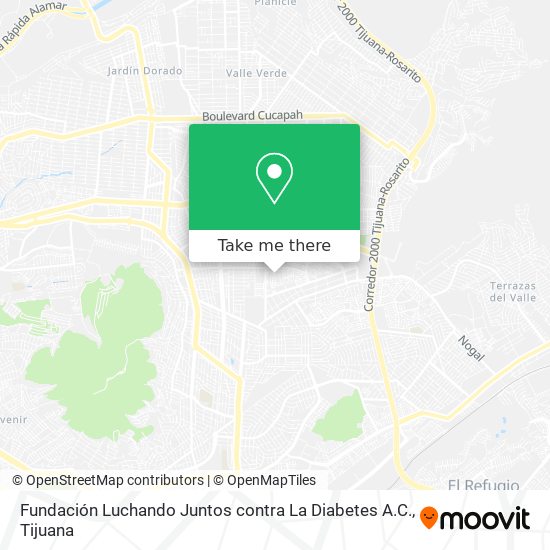 Mapa de Fundación Luchando Juntos contra La Diabetes A.C.