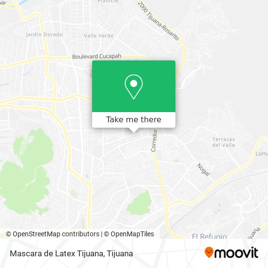 Mascara de Latex Tijuana map