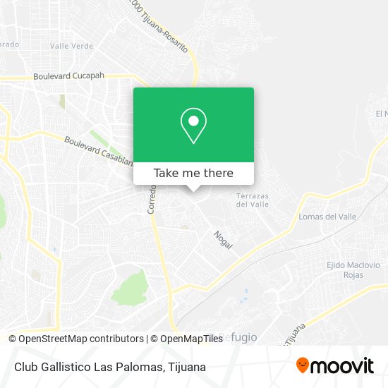 Mapa de Club Gallistico Las Palomas