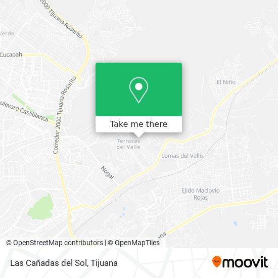 Mapa de Las Cañadas del Sol