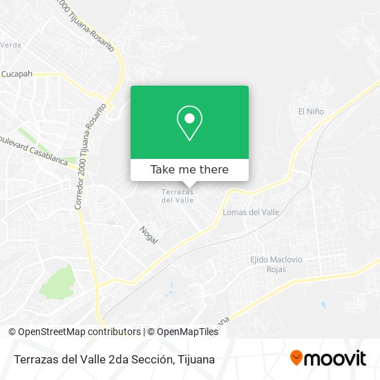 Mapa de Terrazas del Valle 2da Sección