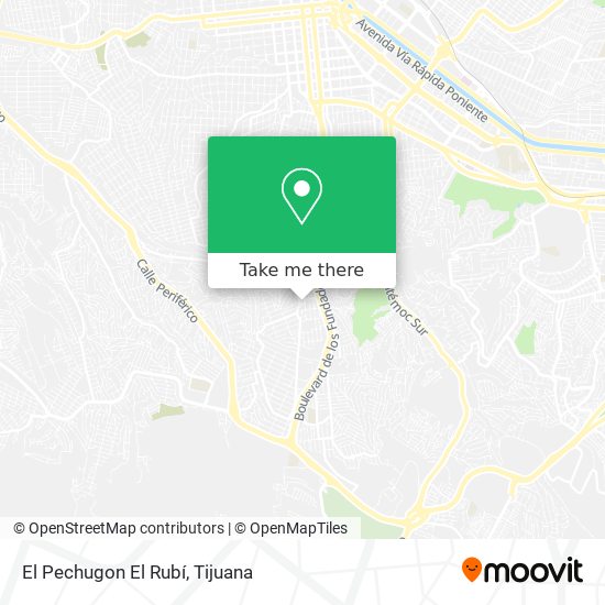 Mapa de El Pechugon El Rubí