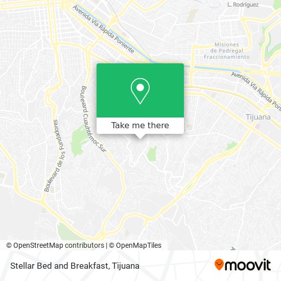 Mapa de Stellar Bed and Breakfast