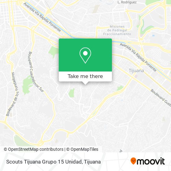 Scouts Tijuana Grupo 15 Unidad map