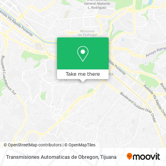 Mapa de Transmisiones Automaticas de Obregon