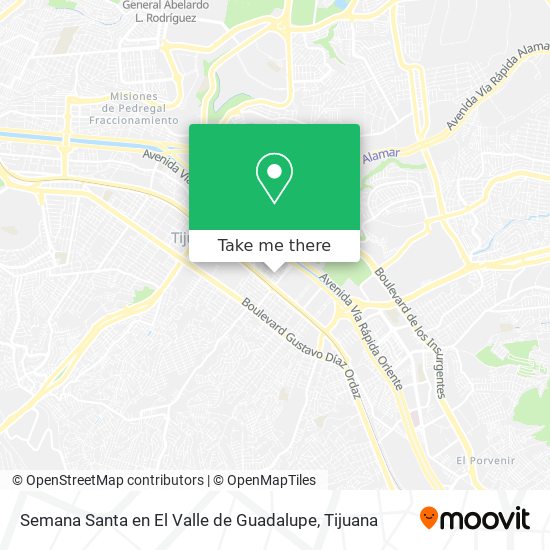 Semana Santa en El Valle de Guadalupe map