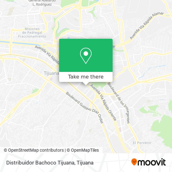 Mapa de Distribuidor Bachoco Tijuana