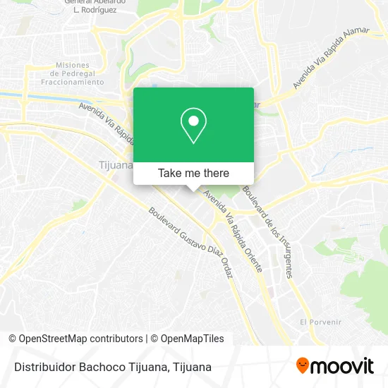 Distribuidor Bachoco Tijuana map
