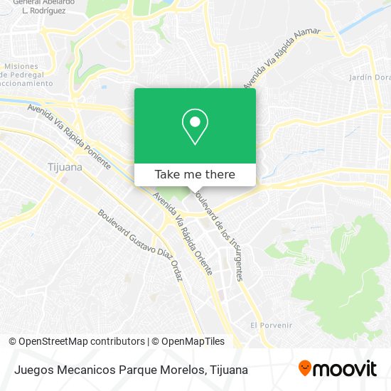 Mapa de Juegos Mecanicos Parque Morelos