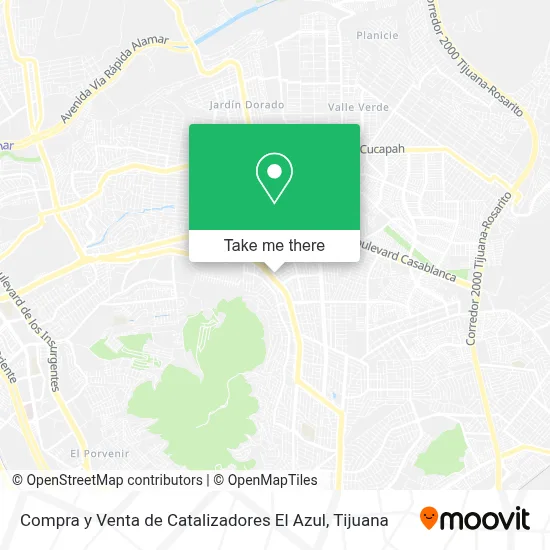 Compra y Venta de Catalizadores El Azul map