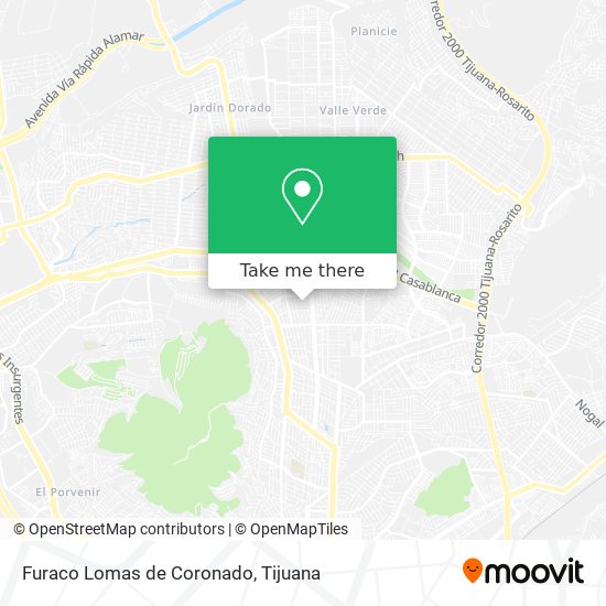 Furaco Lomas de Coronado map