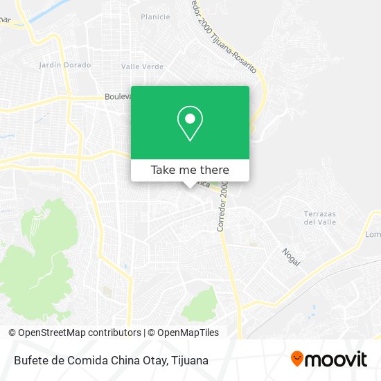 Mapa de Bufete de Comida China Otay