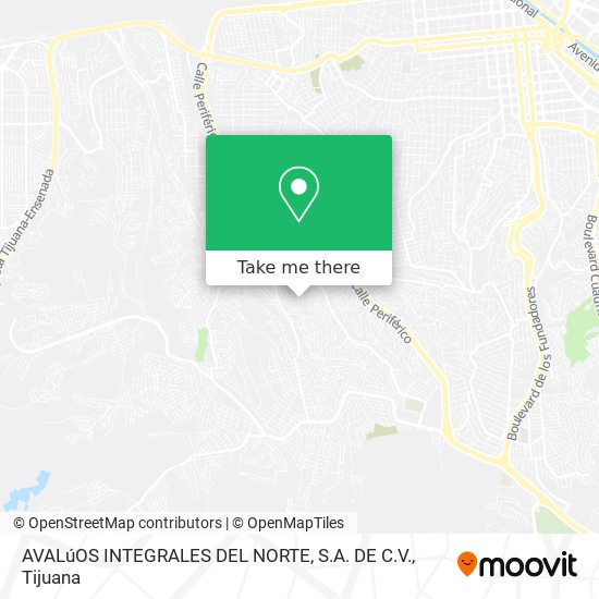 Mapa de AVALúOS INTEGRALES DEL NORTE, S.A. DE C.V.