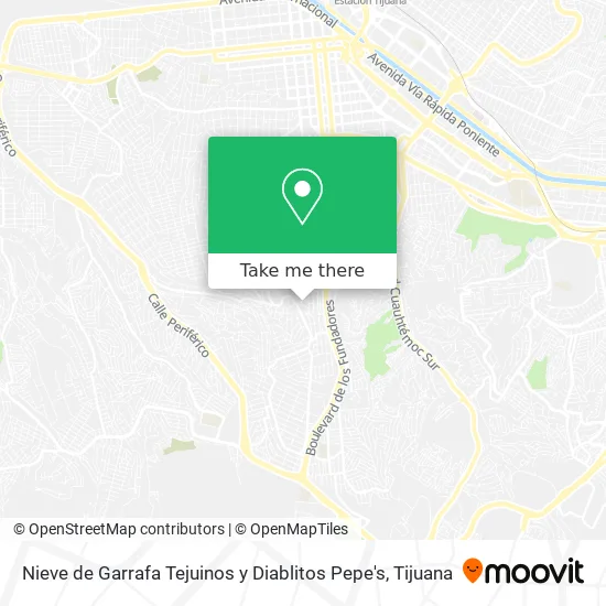 Mapa de Nieve de Garrafa Tejuinos y Diablitos Pepe's