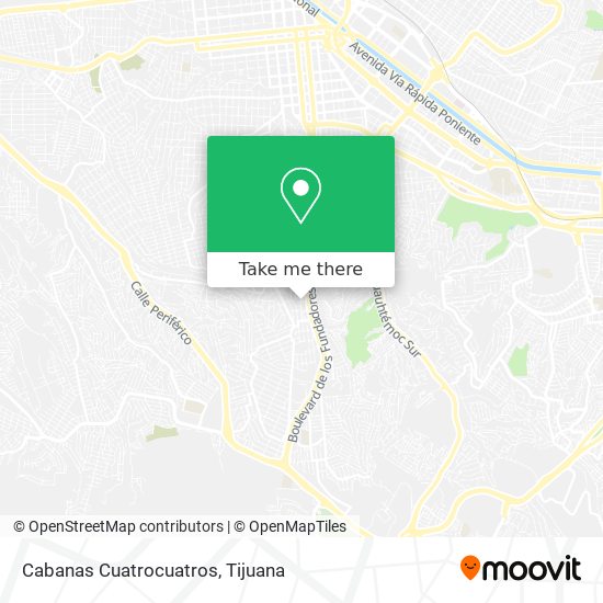 Mapa de Cabanas Cuatrocuatros