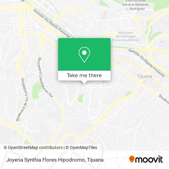 Mapa de Joyeria Synthia Flores Hipodromo