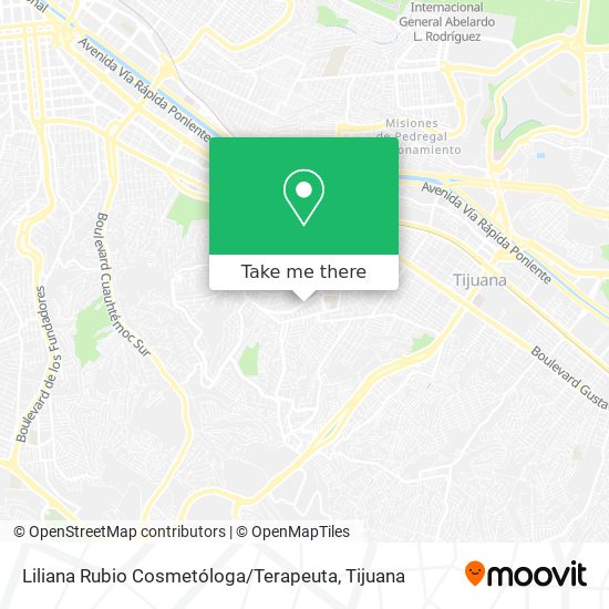 Mapa de Liliana Rubio Cosmetóloga / Terapeuta