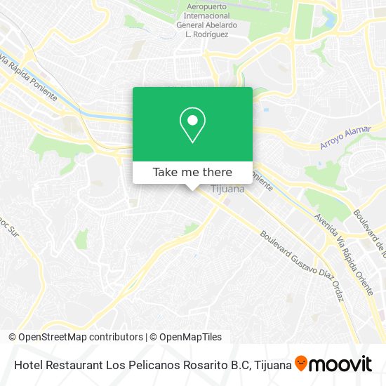 Mapa de Hotel Restaurant Los Pelicanos Rosarito B.C