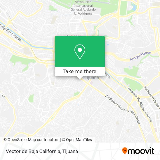 Mapa de Vector de Baja California