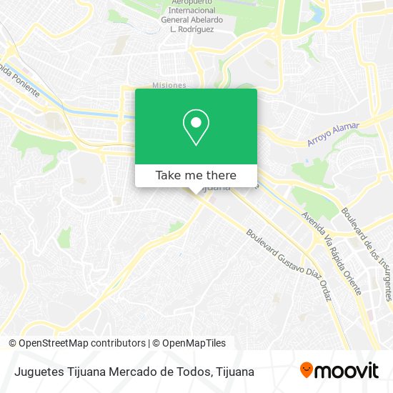 Juguetes Tijuana Mercado de Todos map