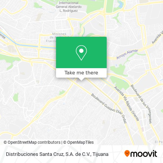Mapa de Distribuciones Santa Cruz, S.A. de C.V.