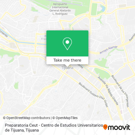 Mapa de Preparatoria Ceut - Centro de Estudios Universitarios de Tijuana