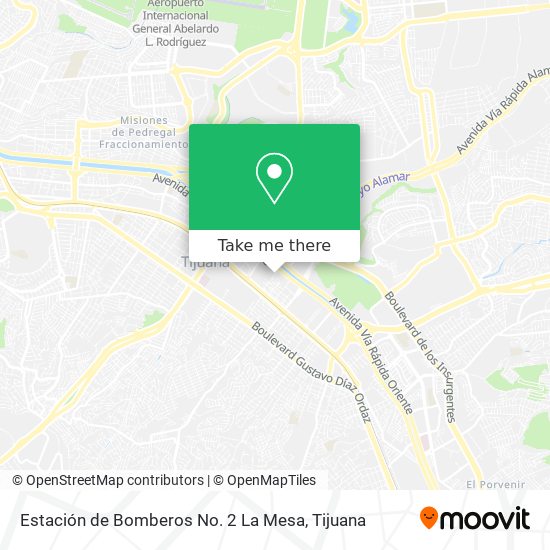 Estación de Bomberos No. 2 La Mesa map
