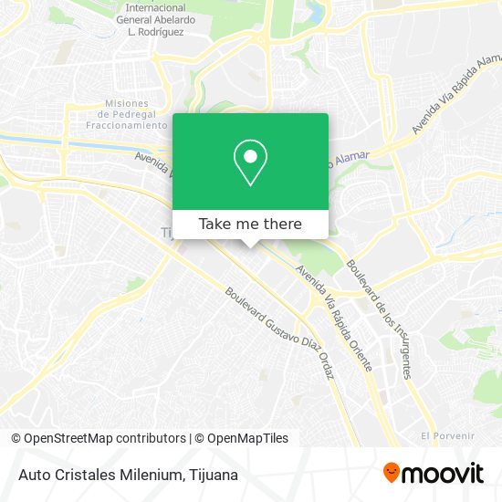 Mapa de Auto Cristales Milenium