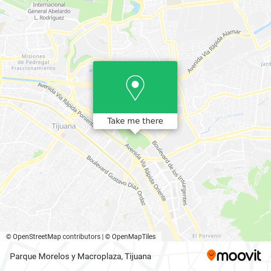 Parque Morelos y Macroplaza map