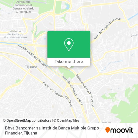 Mapa de Bbva Bancomer sa Instit de Banca Multiple Grupo Financier