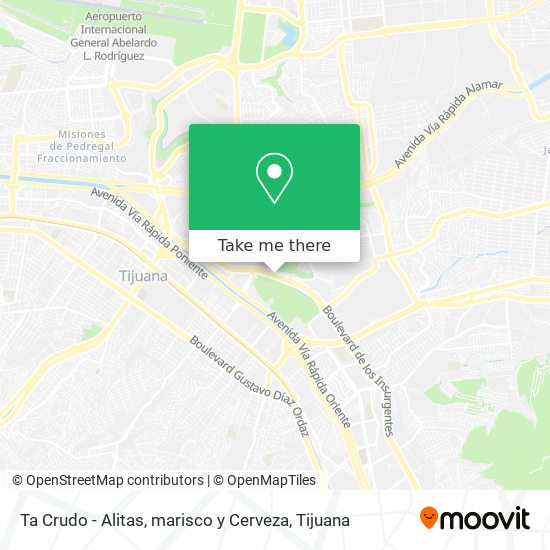Mapa de Ta Crudo - Alitas, marisco y Cerveza
