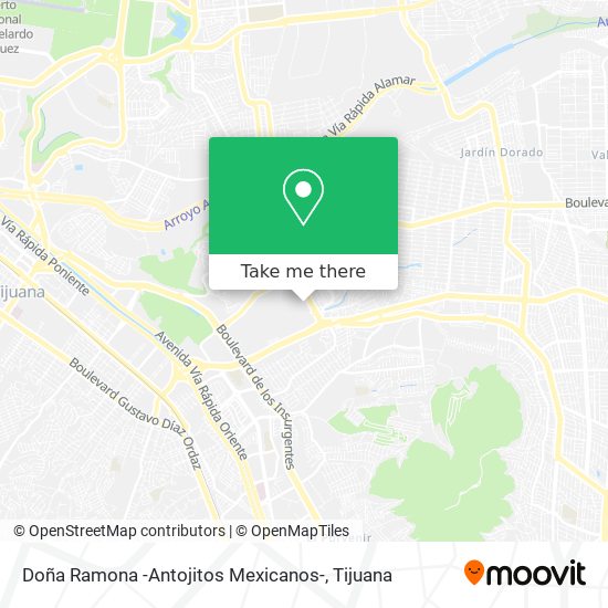 Mapa de Doña Ramona -Antojitos Mexicanos-