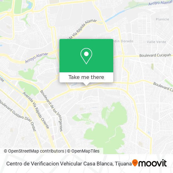 Centro de Verificacion Vehicular Casa Blanca map