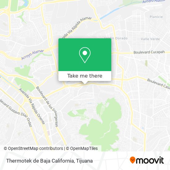 Thermotek de Baja California map