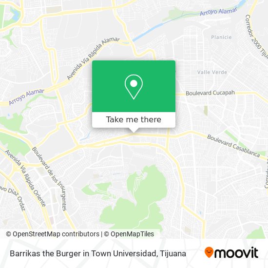 Barrikas the Burger in Town Universidad map
