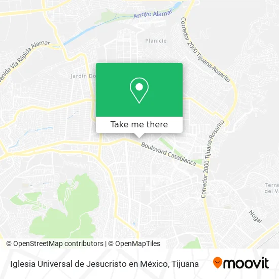 Iglesia Universal de Jesucristo en México map