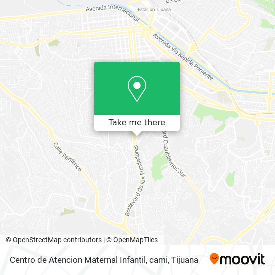 Mapa de Centro de Atencion Maternal Infantil, cami