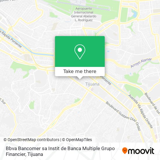 Mapa de Bbva Bancomer sa Instit de Banca Multiple Grupo Financier