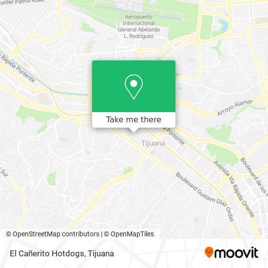 El Cañerito Hotdogs map