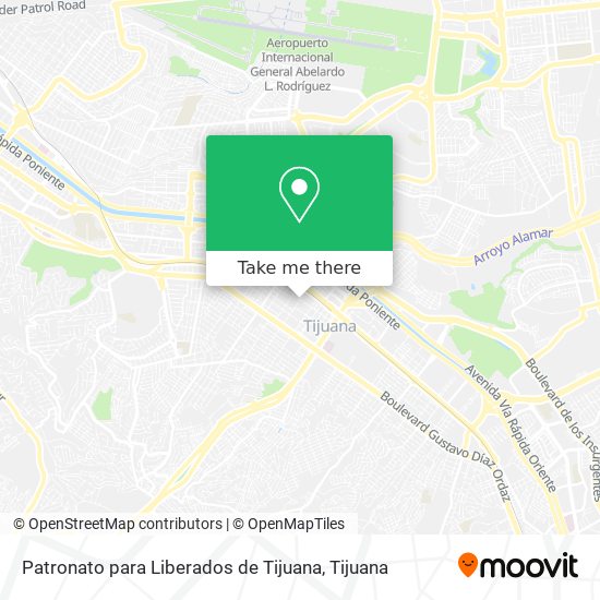Patronato para Liberados de Tijuana map