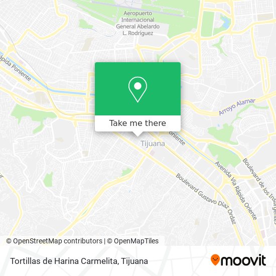 Mapa de Tortillas de Harina Carmelita