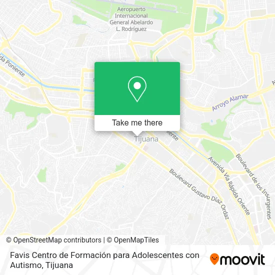 Mapa de Favis Centro de Formación para Adolescentes con Autismo