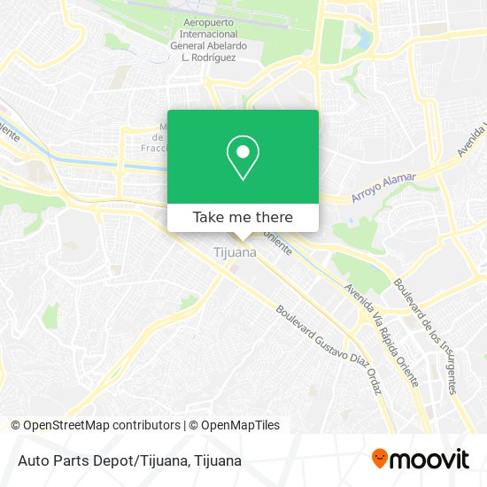 Mapa de Auto Parts Depot/Tijuana